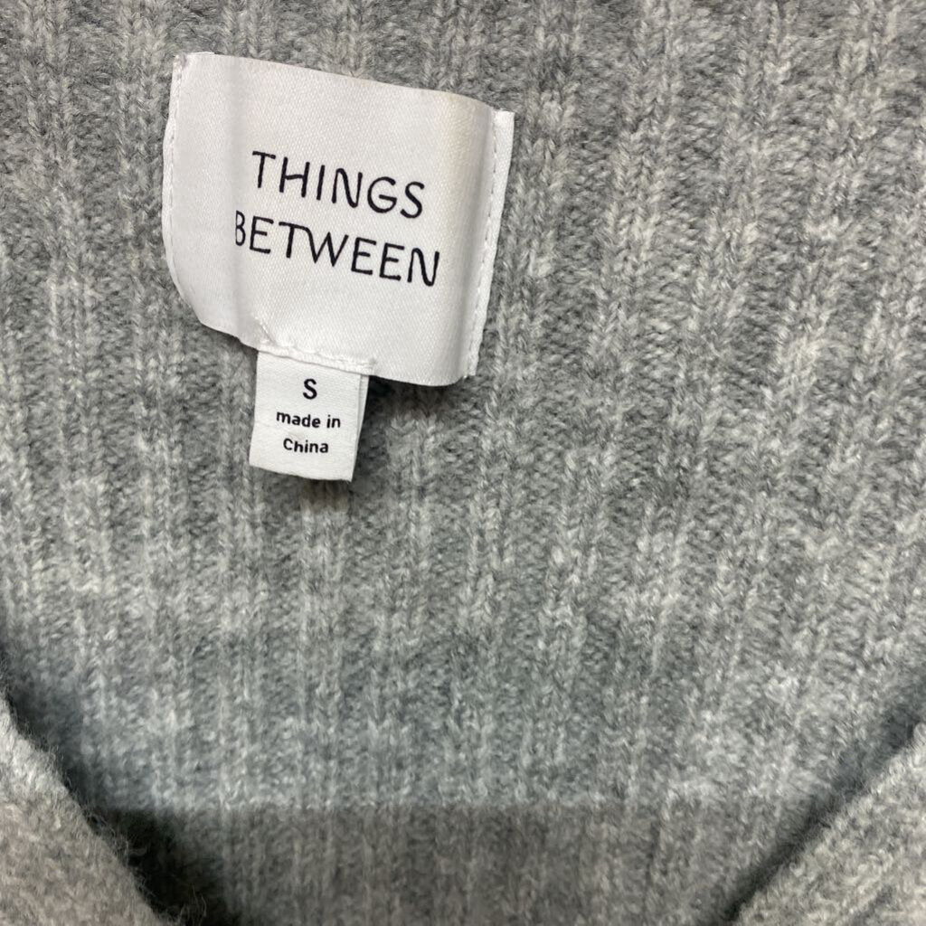 *GRAY SWEATER VEST WITH BROWN BUTTONS
