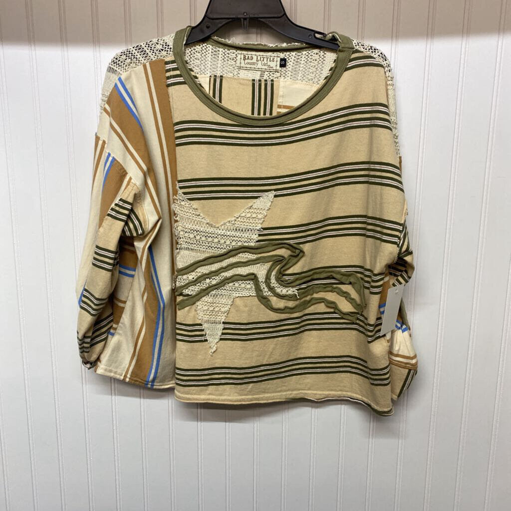 *L/S STRIPE WITH STAR AND LINE ACCENT AND SLEEVES CUFF