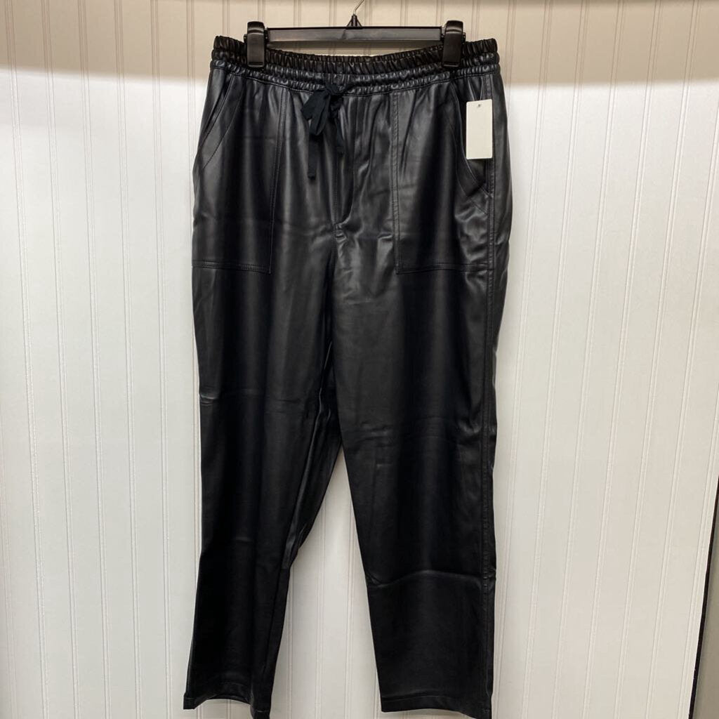DRAWSTRING PLEATHER PANTS