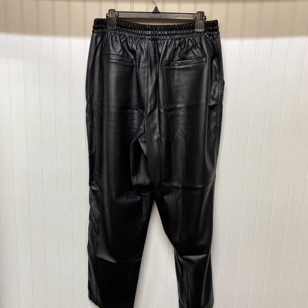 DRAWSTRING PLEATHER PANTS