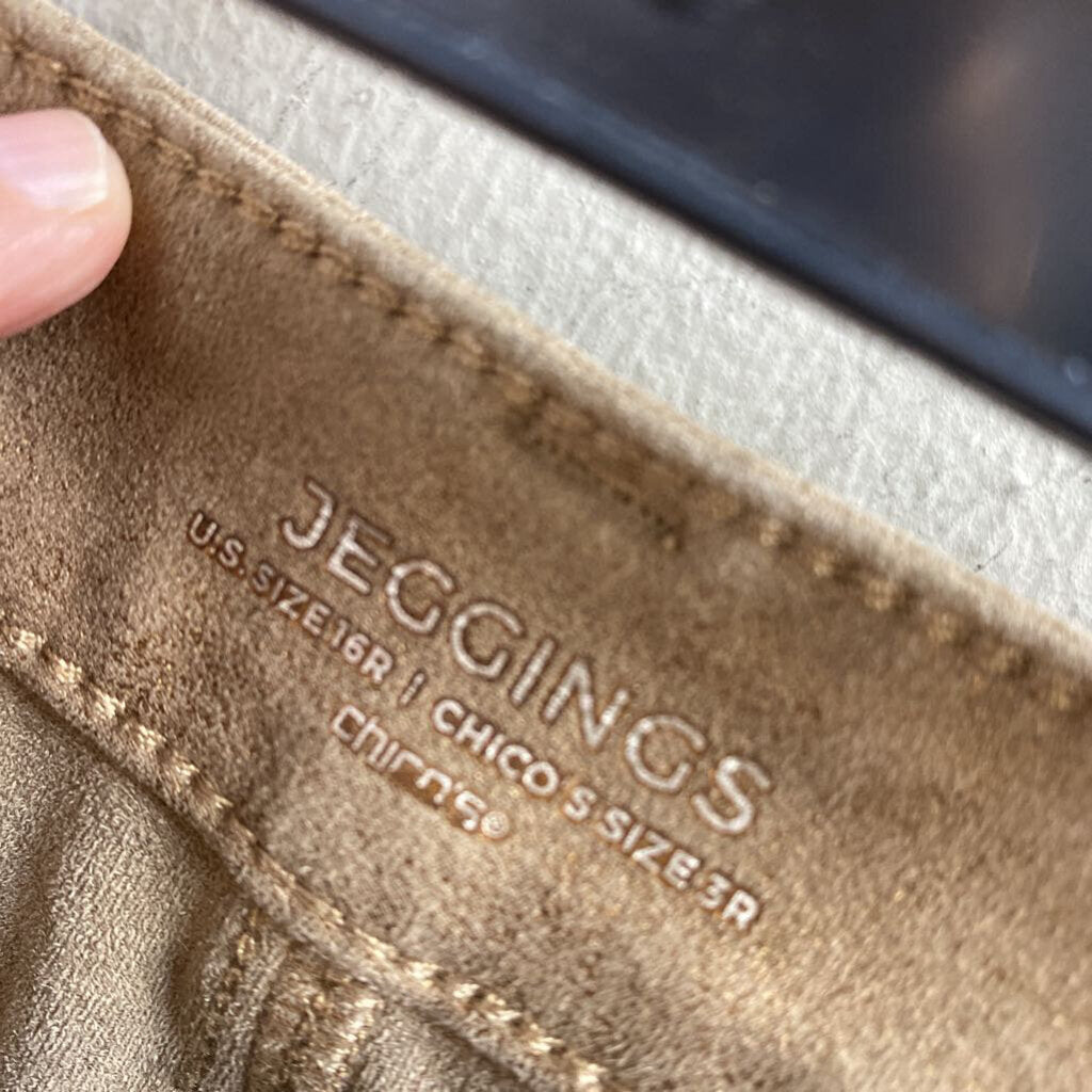 SUEDE TAN WOMENS PLU PLEATHERPANT