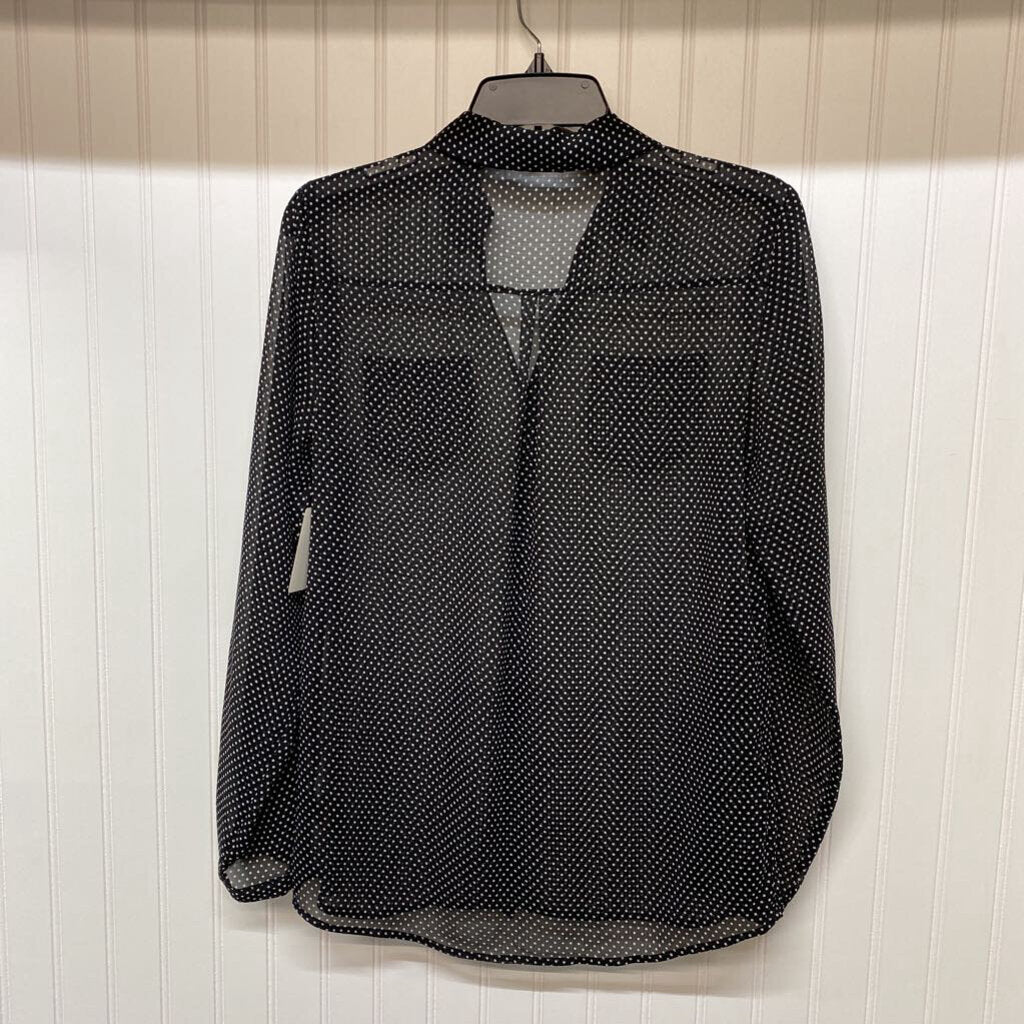 LONG SLEEVE SHEER BUTTON UP SHIRT