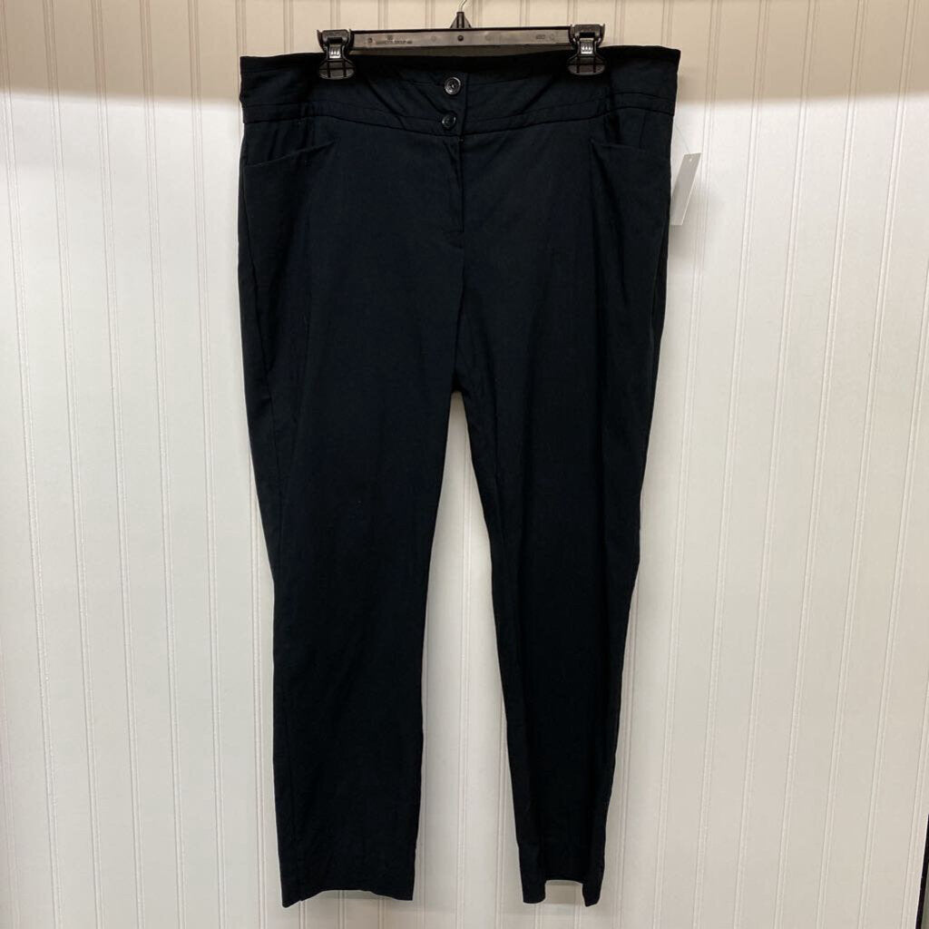 BASIC STRETCH DRESS PANTS WIDE WAIST BAND WITH BUTTONS