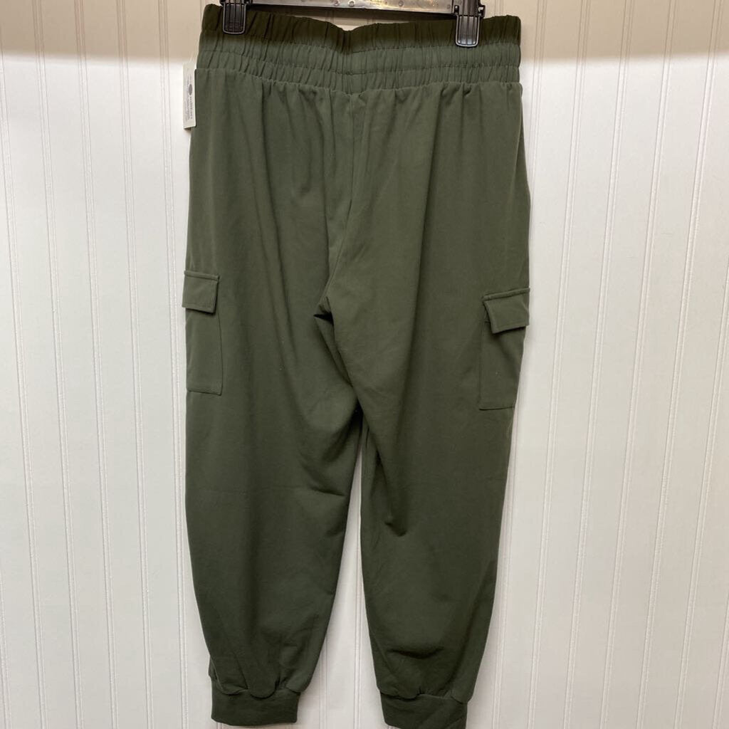 ELASTIC WAIST OLIVE CARGO JOGGERS
