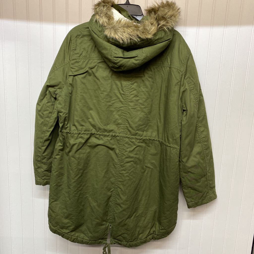 COAT WITH FLEECE HOOD