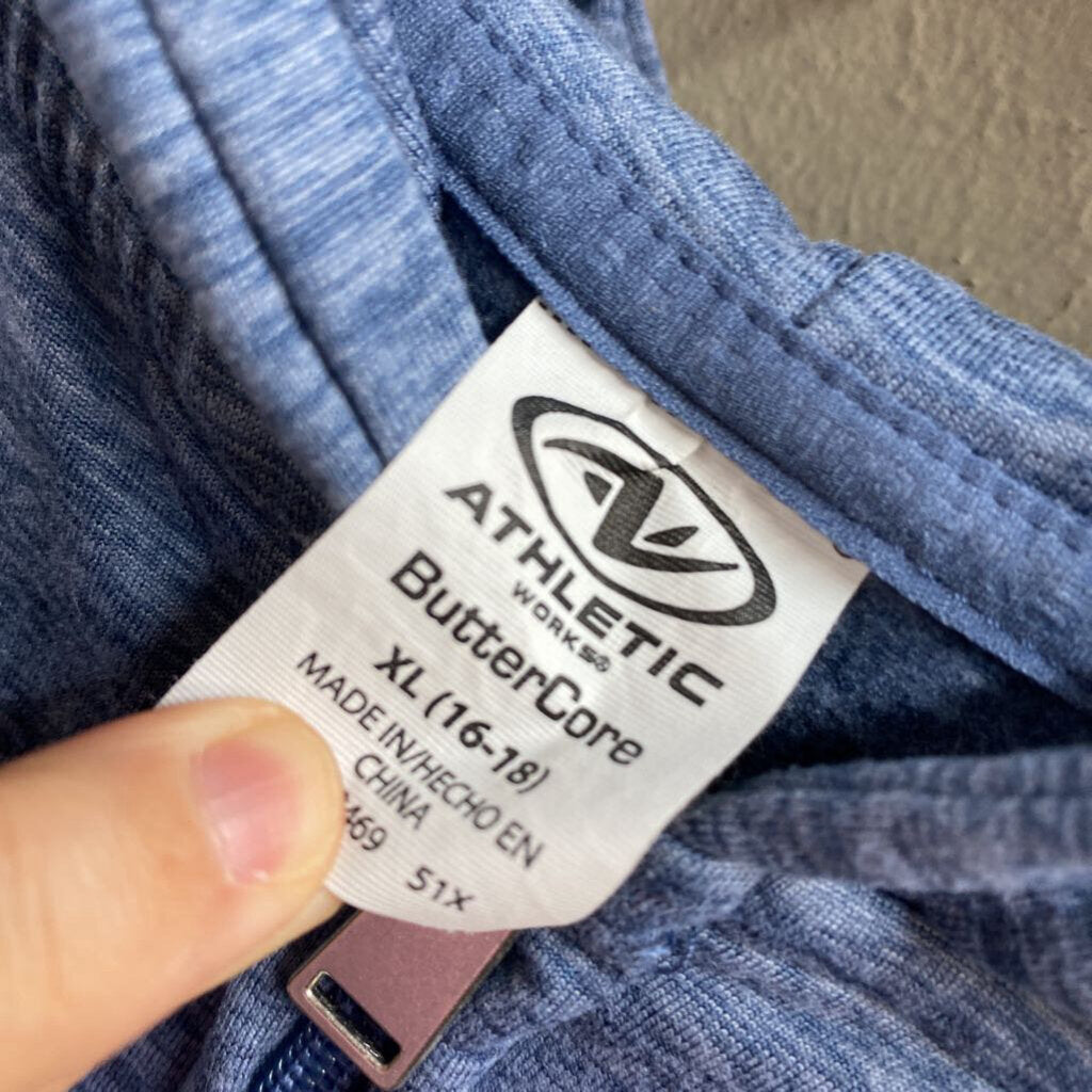 FULL ZIP BLUE HOODIE