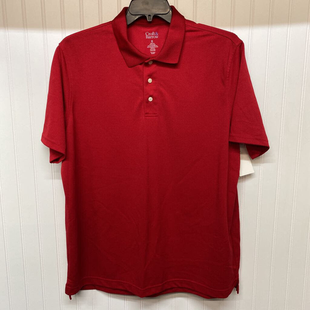 BASIC RED POLO TOP