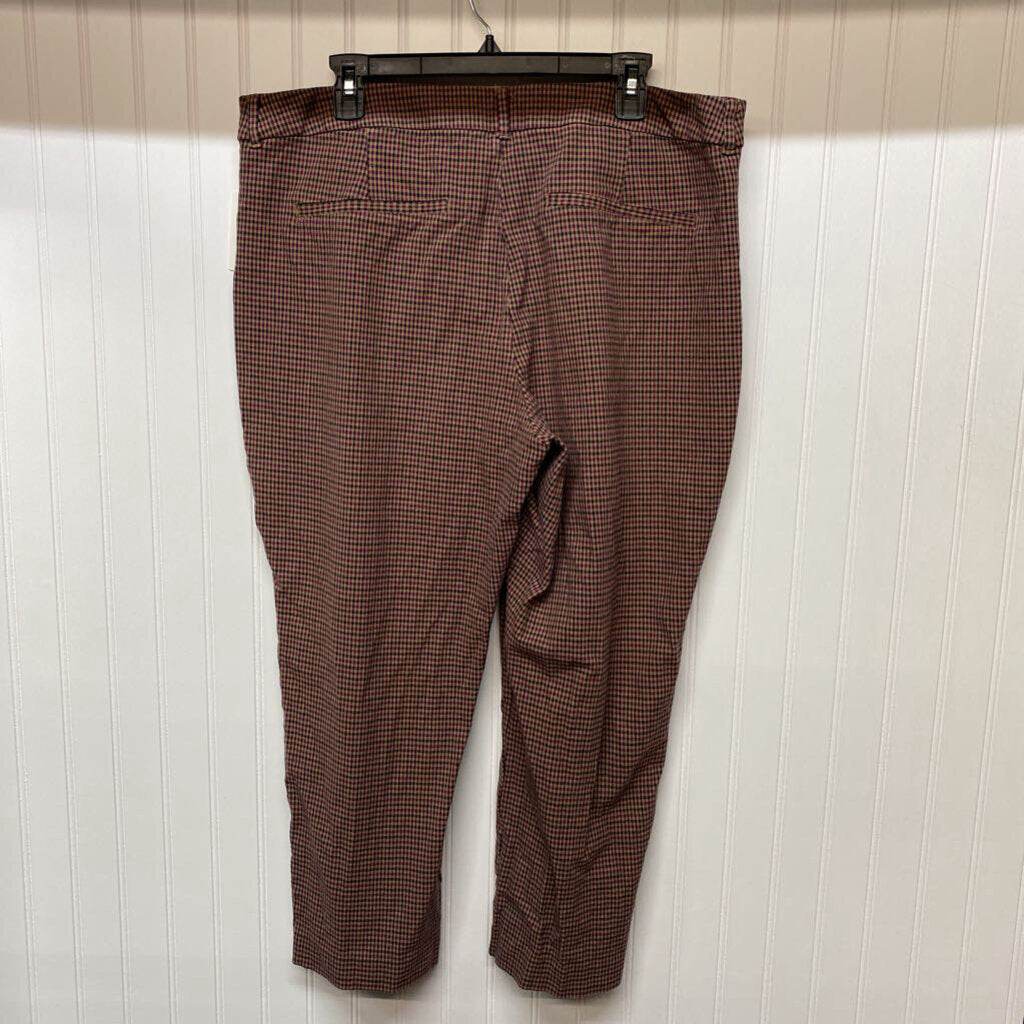 PLAID HIGH RISE PANTS