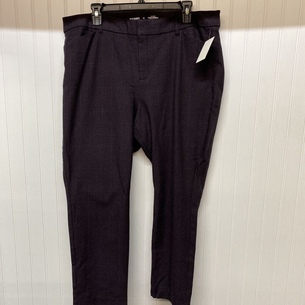PLAID HIGH RISE PANTS