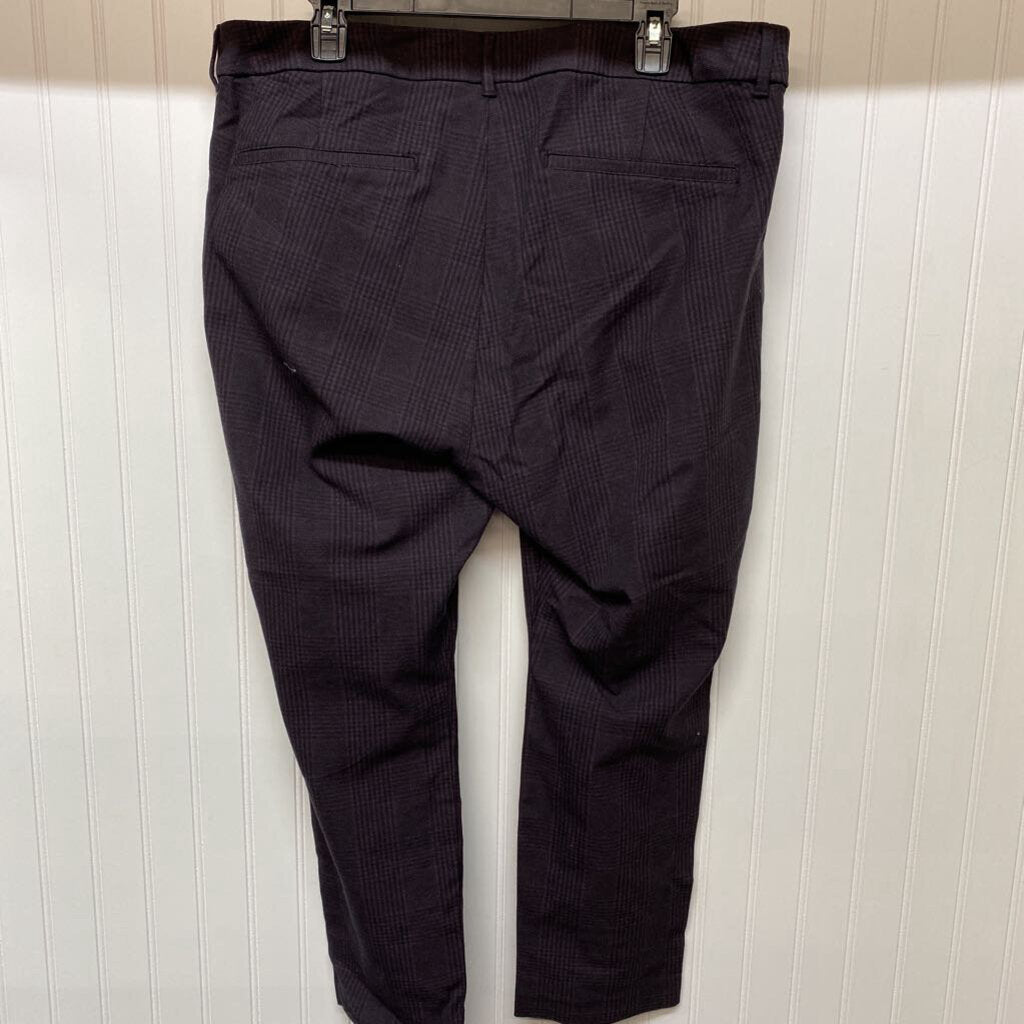 PLAID HIGH RISE PANTS