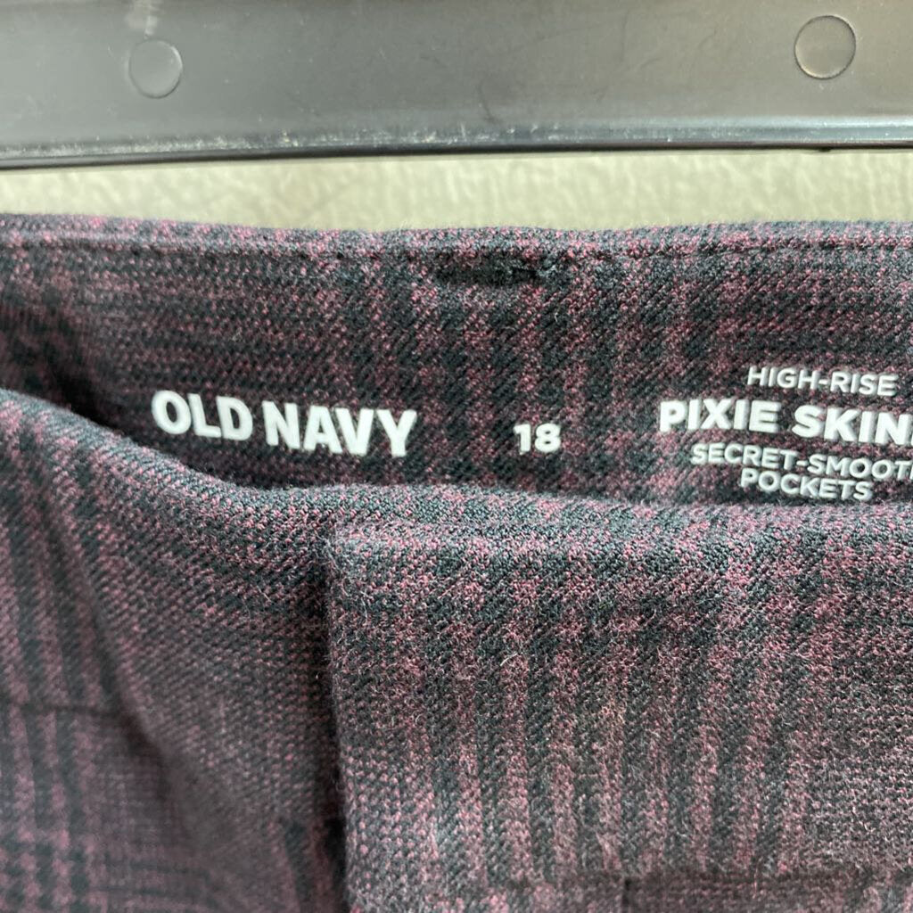 PLAID HIGH RISE PANTS