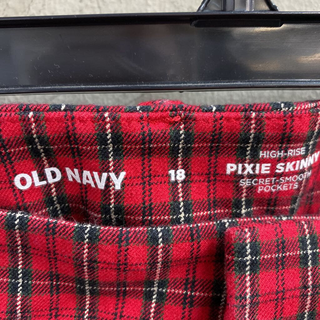 PLAID HIGH RISE PANTS