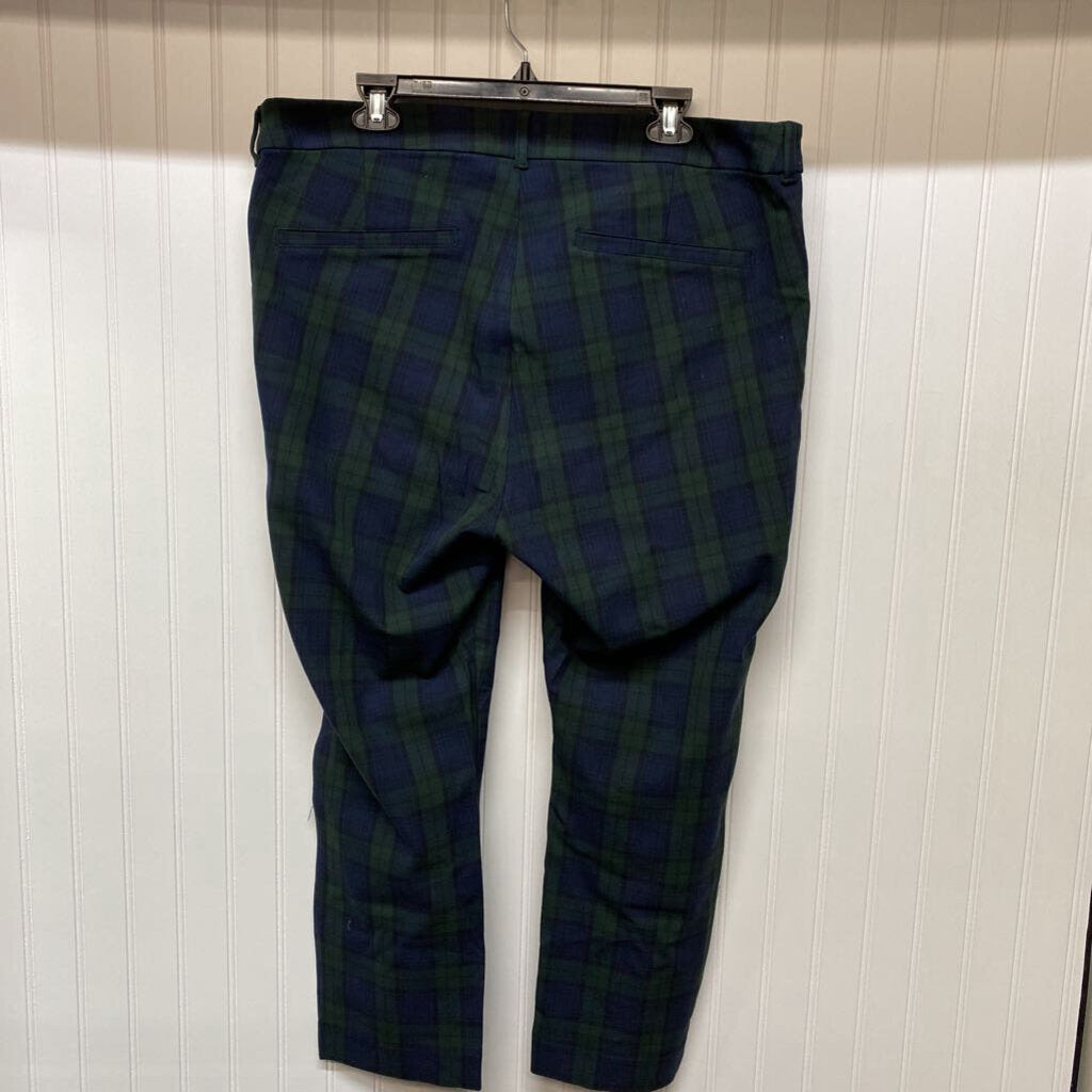 PLAID HIGH RISE PANTS
