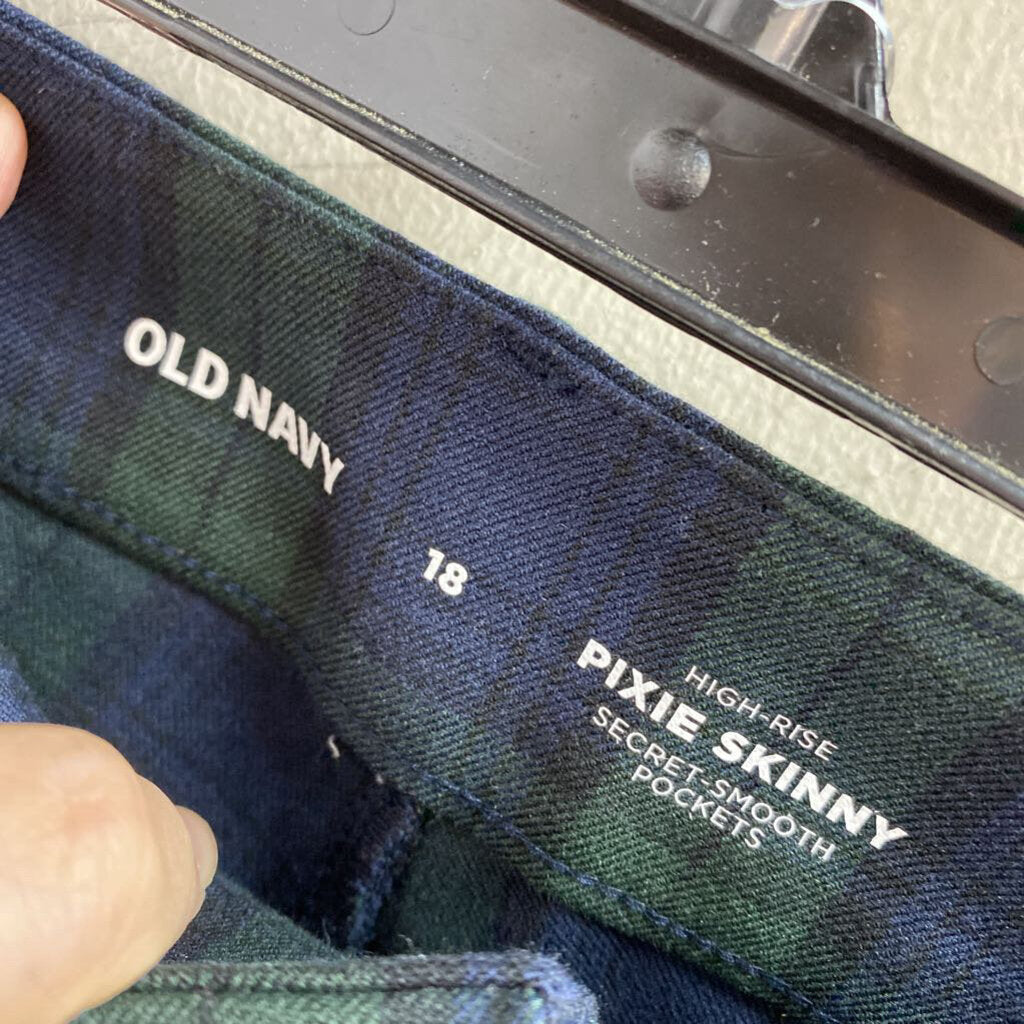 PLAID HIGH RISE PANTS