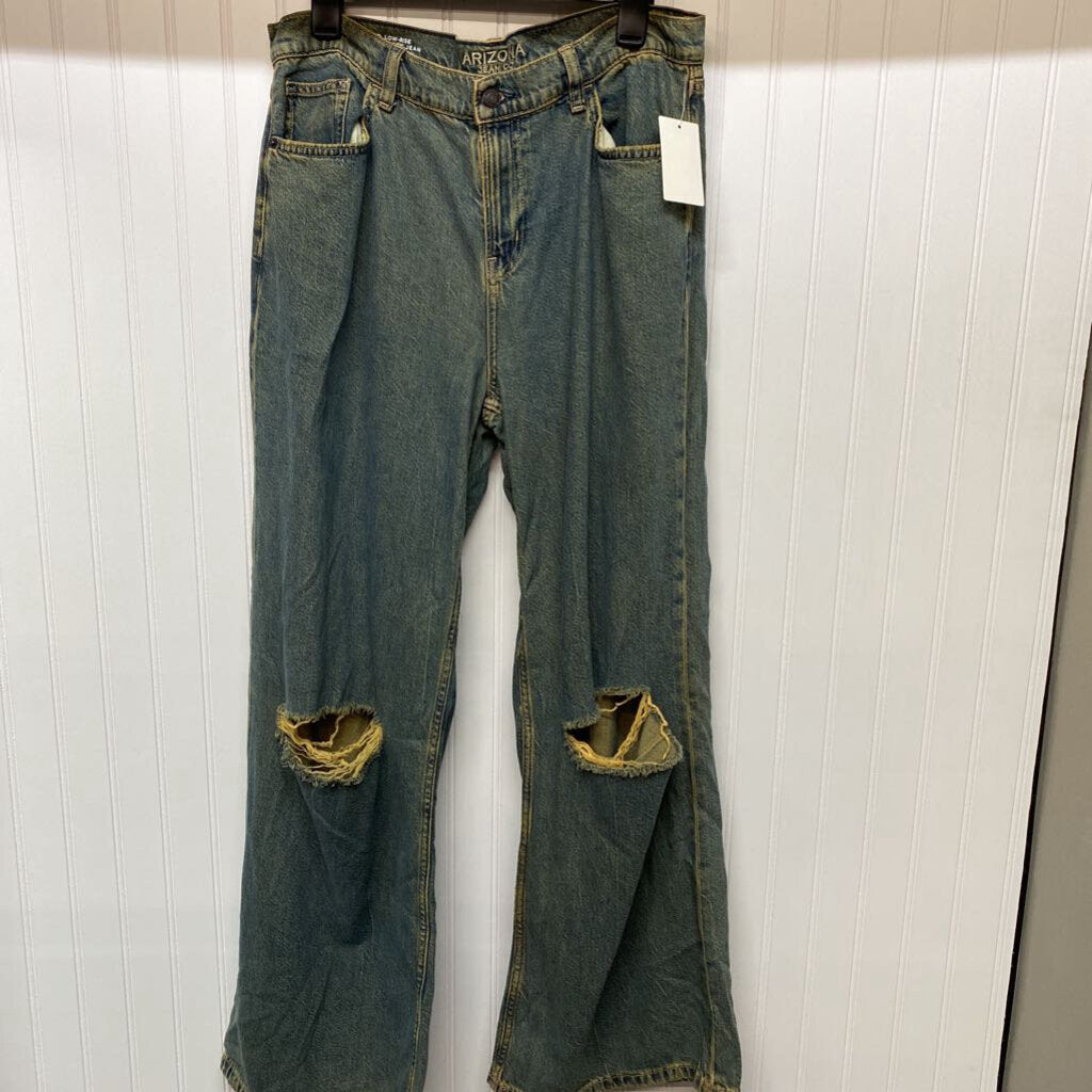 BAGGY LOW RISE DISTRESSED