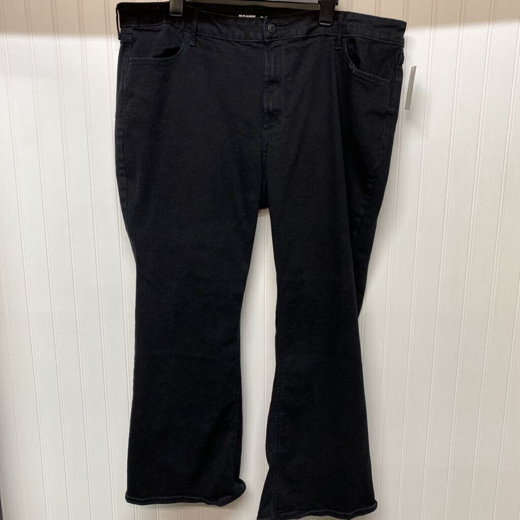 *HIGH RISE "WOW" BLACK FLARE DENIM JEANS