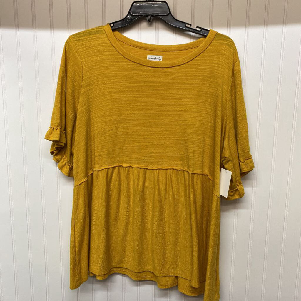 *BASIC BABYDOLL TOP WITH RUFFLE SLEEVES