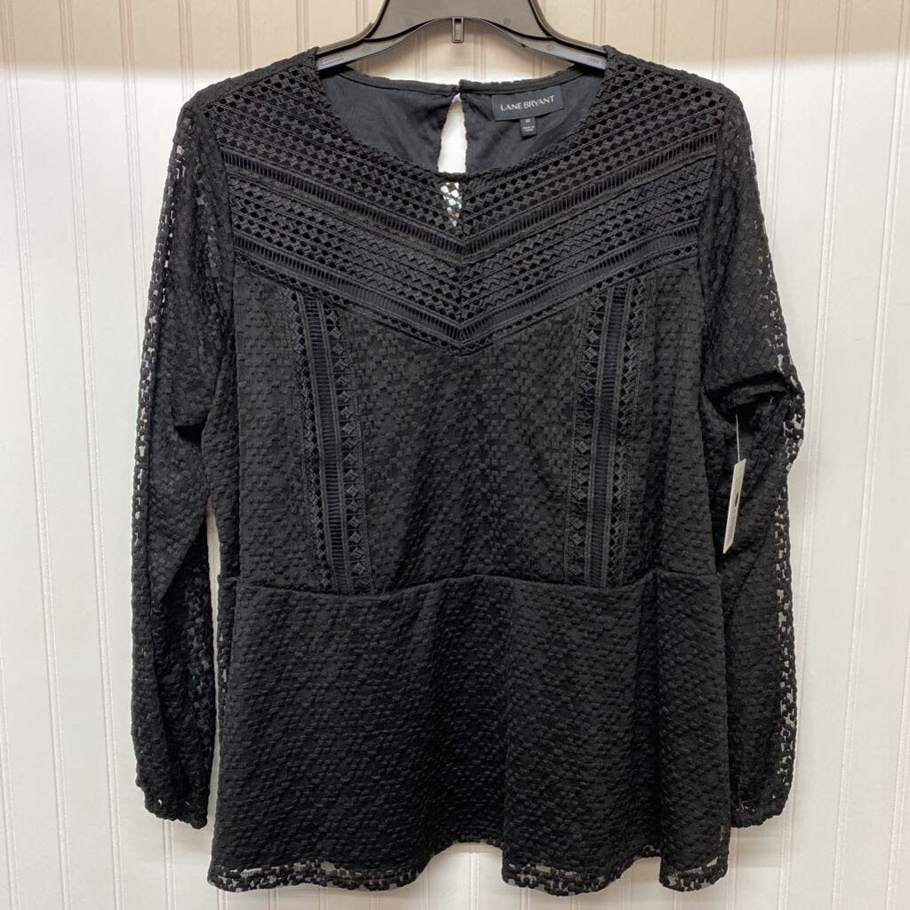 *L/S BABYDOLL STYLE TEXTURED LACE