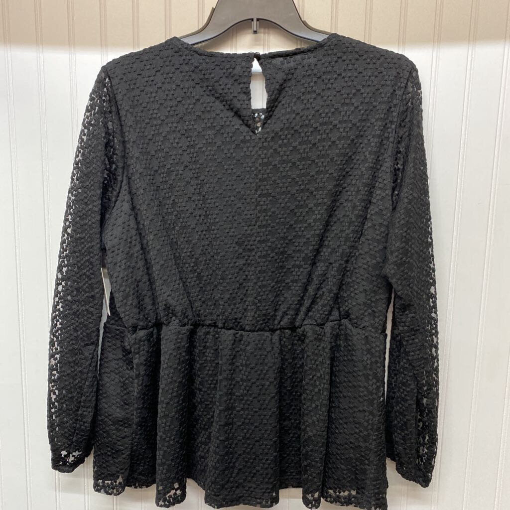 *L/S BABYDOLL STYLE TEXTURED LACE