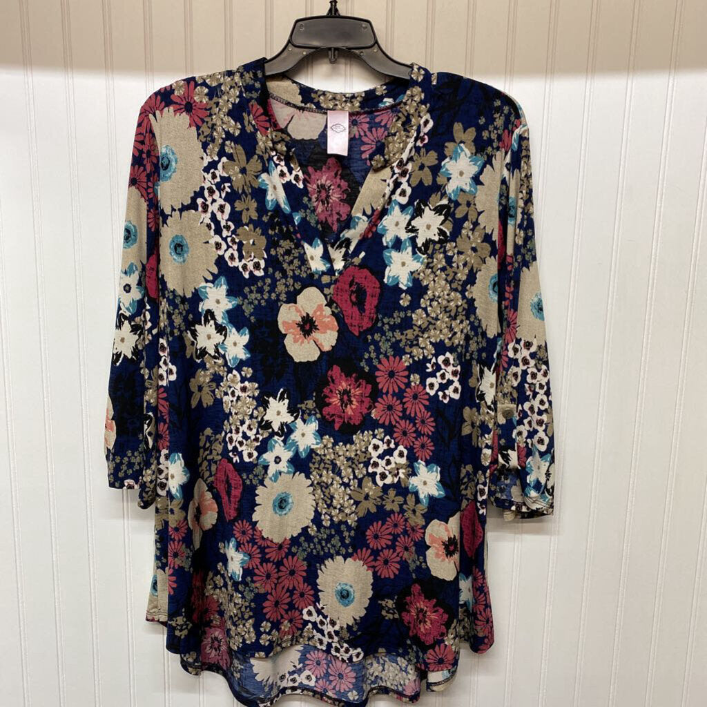 *L/S FLORAL PRINT DRESS SHIRT