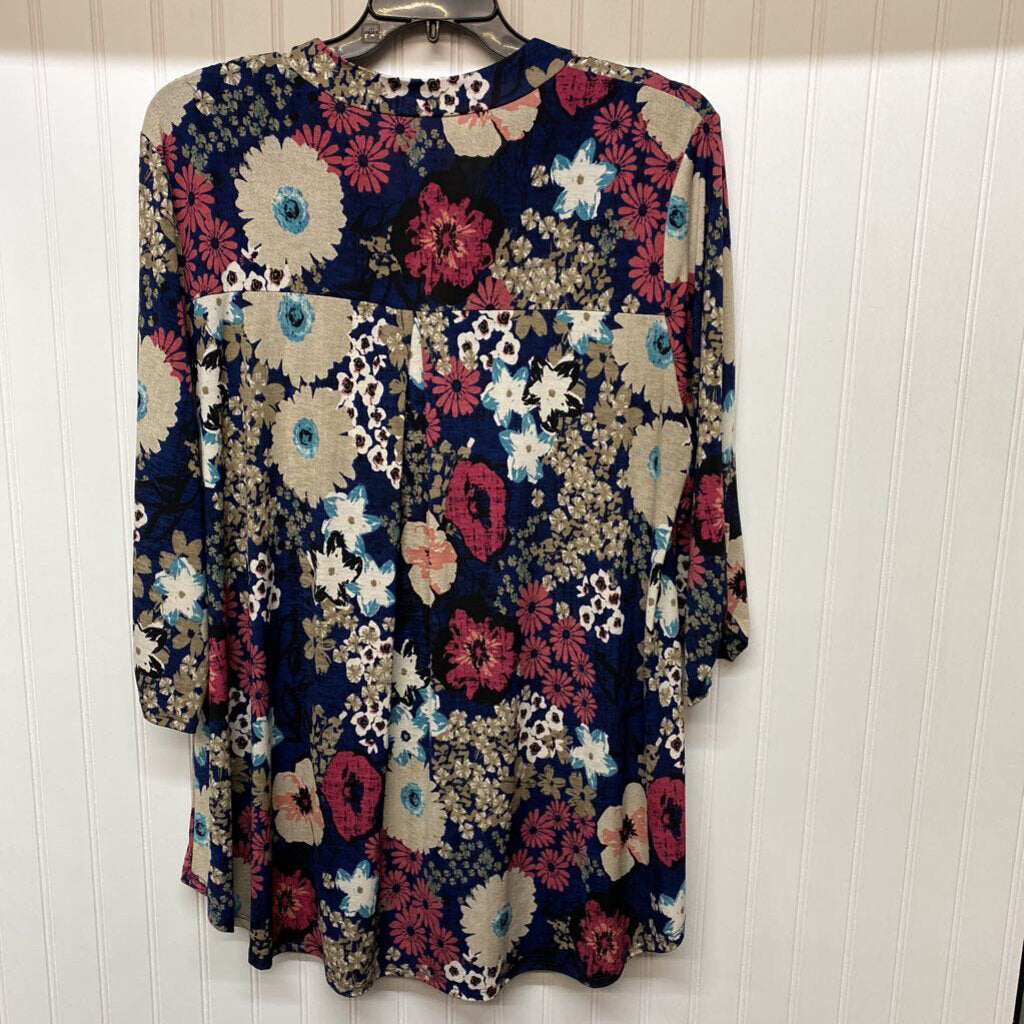 *L/S FLORAL PRINT DRESS SHIRT