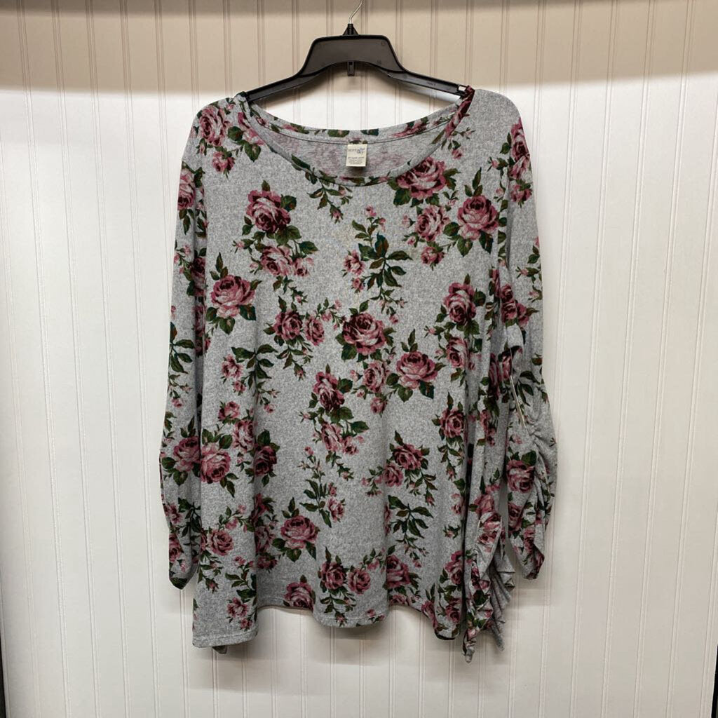 *L/S BASIC FLORAL TOP