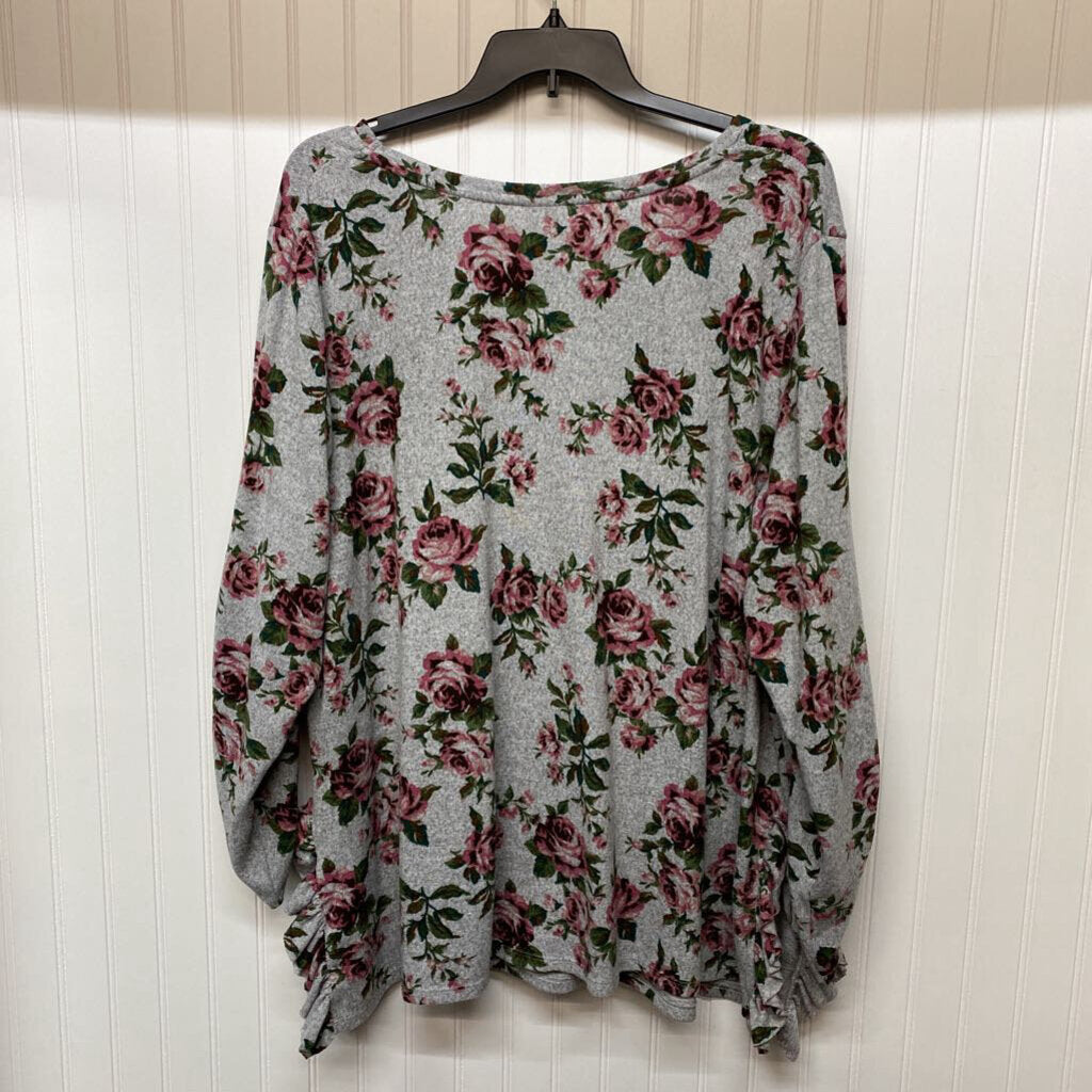 *L/S BASIC FLORAL TOP