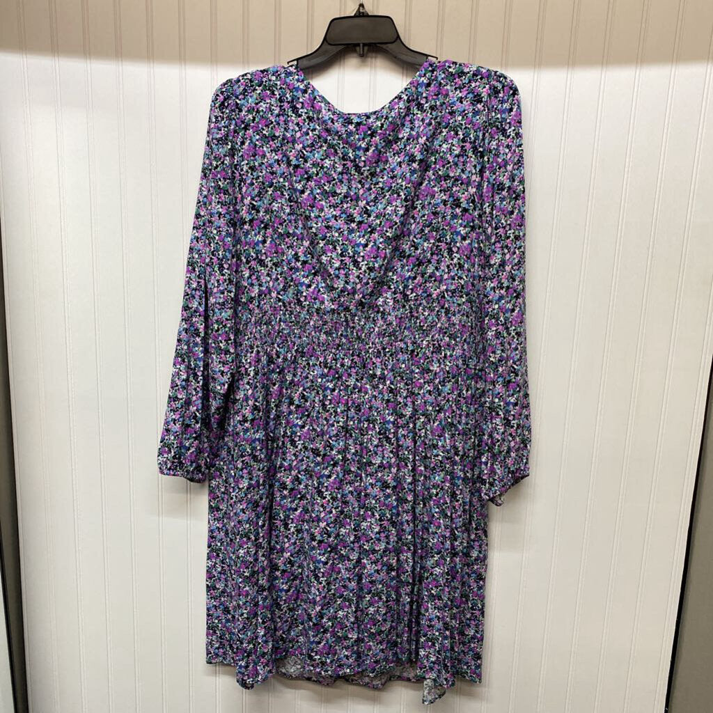 *L/S FLORAL PRINT DRESS