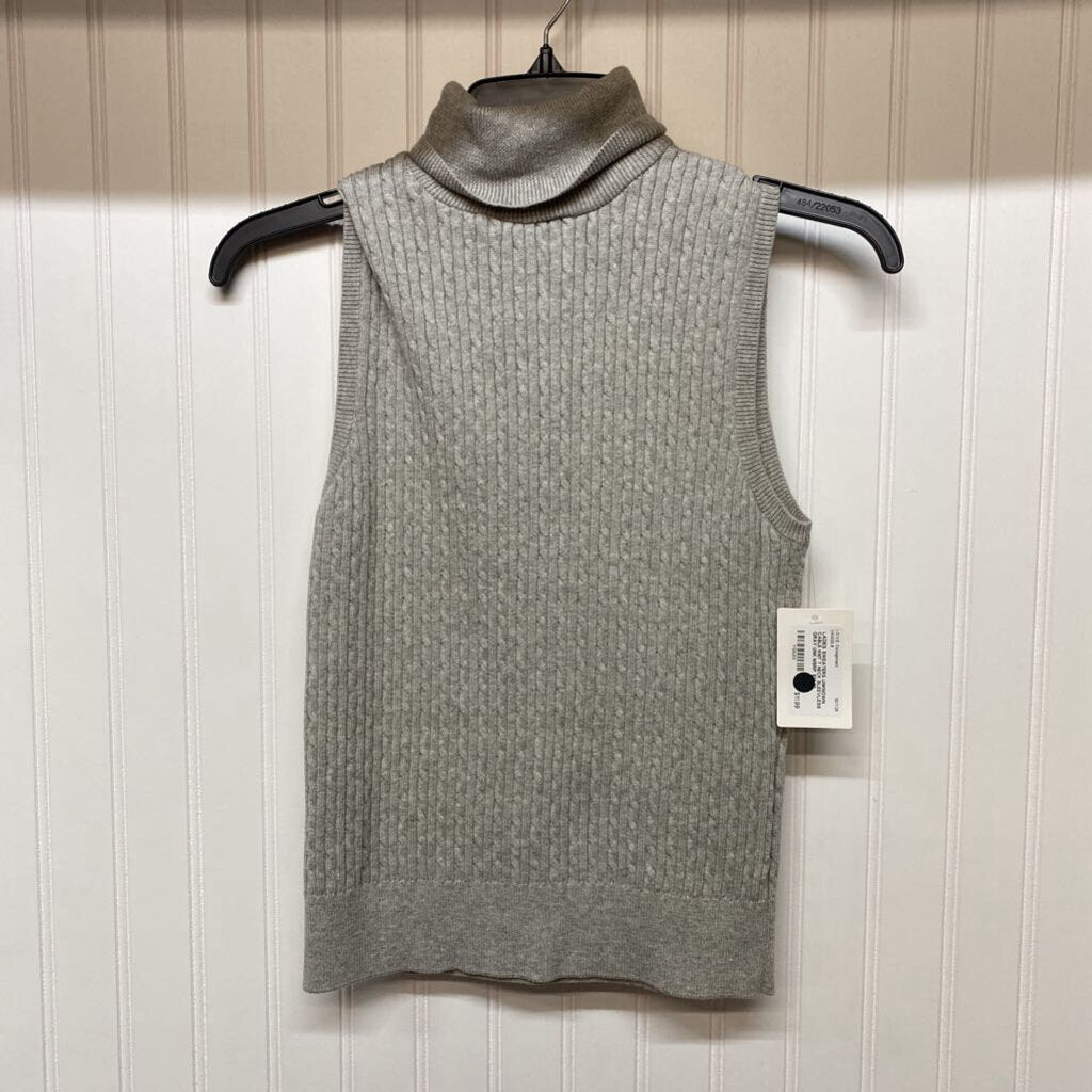 CABLE KNIT T NECK SLEEVLESS