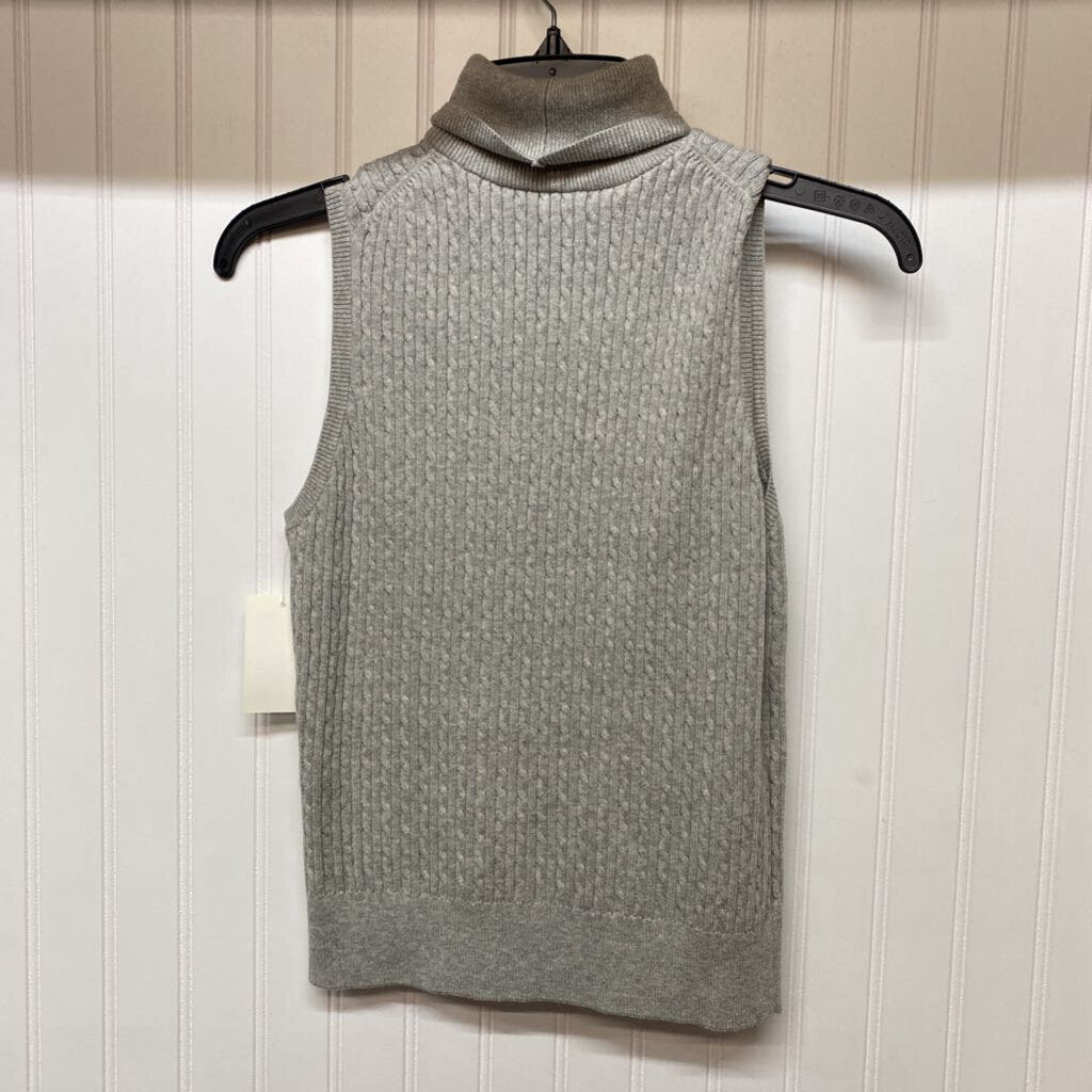 CABLE KNIT T NECK SLEEVLESS