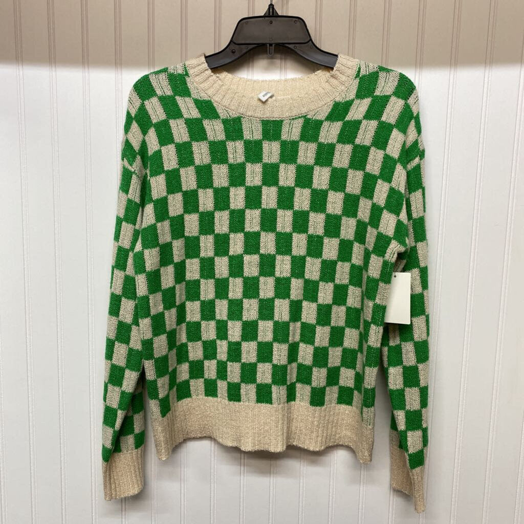 GREEN AND CREAM CHECKED