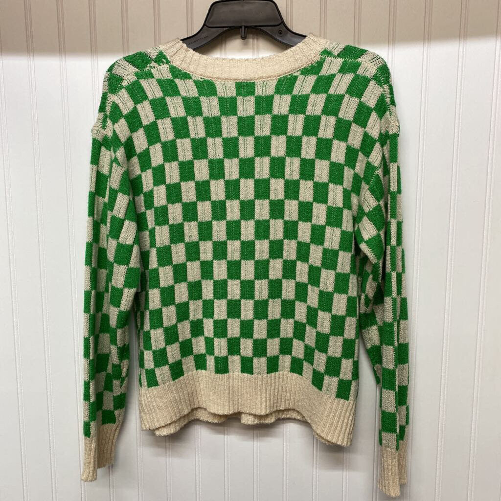 GREEN AND CREAM CHECKED