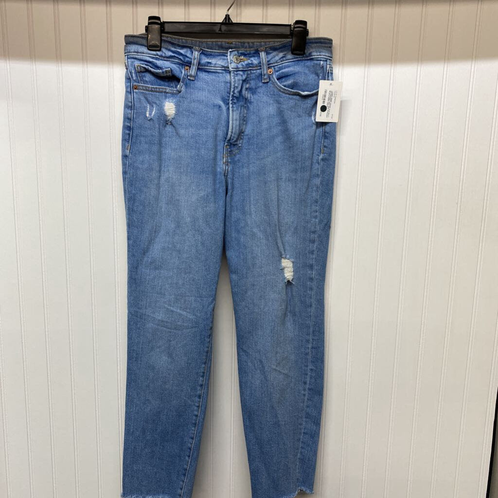 DISTRESSED HIGH RISE STRAIGHT