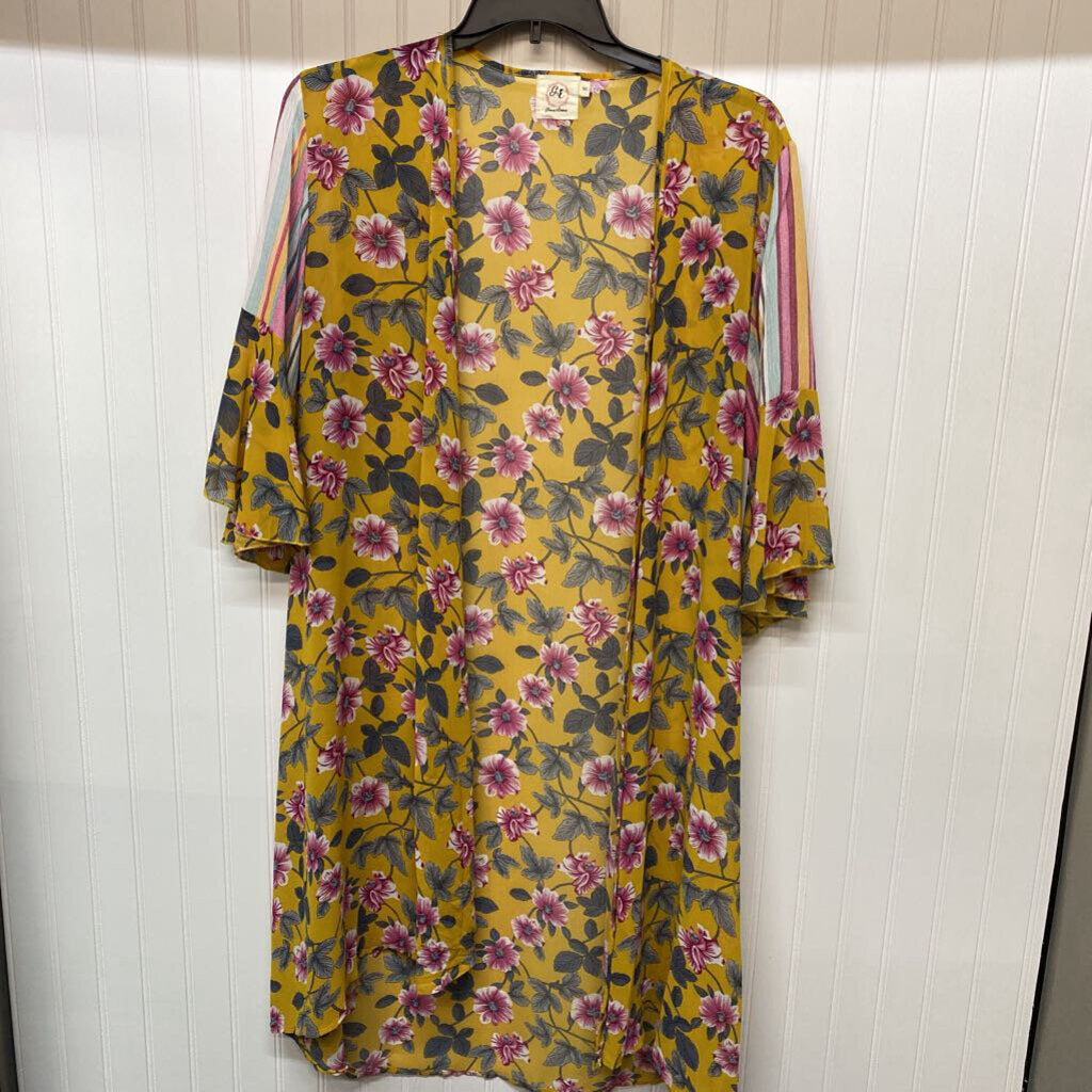 *SHEER OPEN FRONT CARDIGAN FLORAL PATTERN