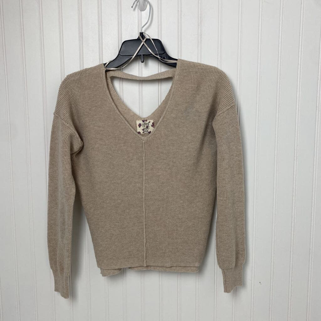 CROPPED V NECK SWEATER