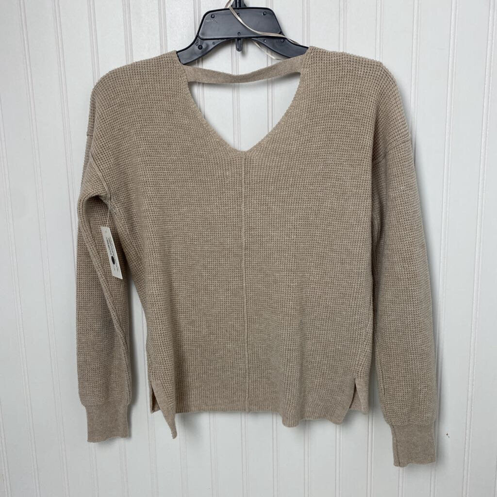 CROPPED V NECK SWEATER
