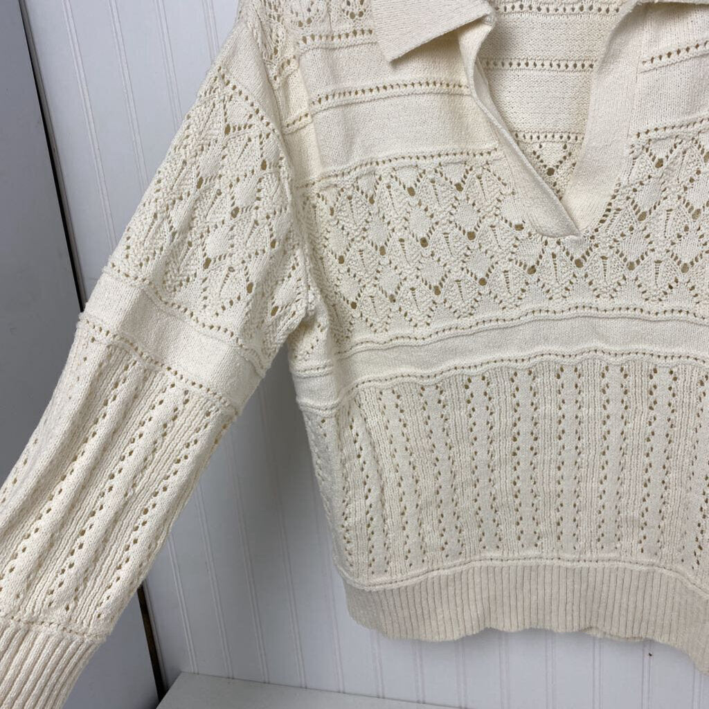 COTTON SWEATER W/COLLAR