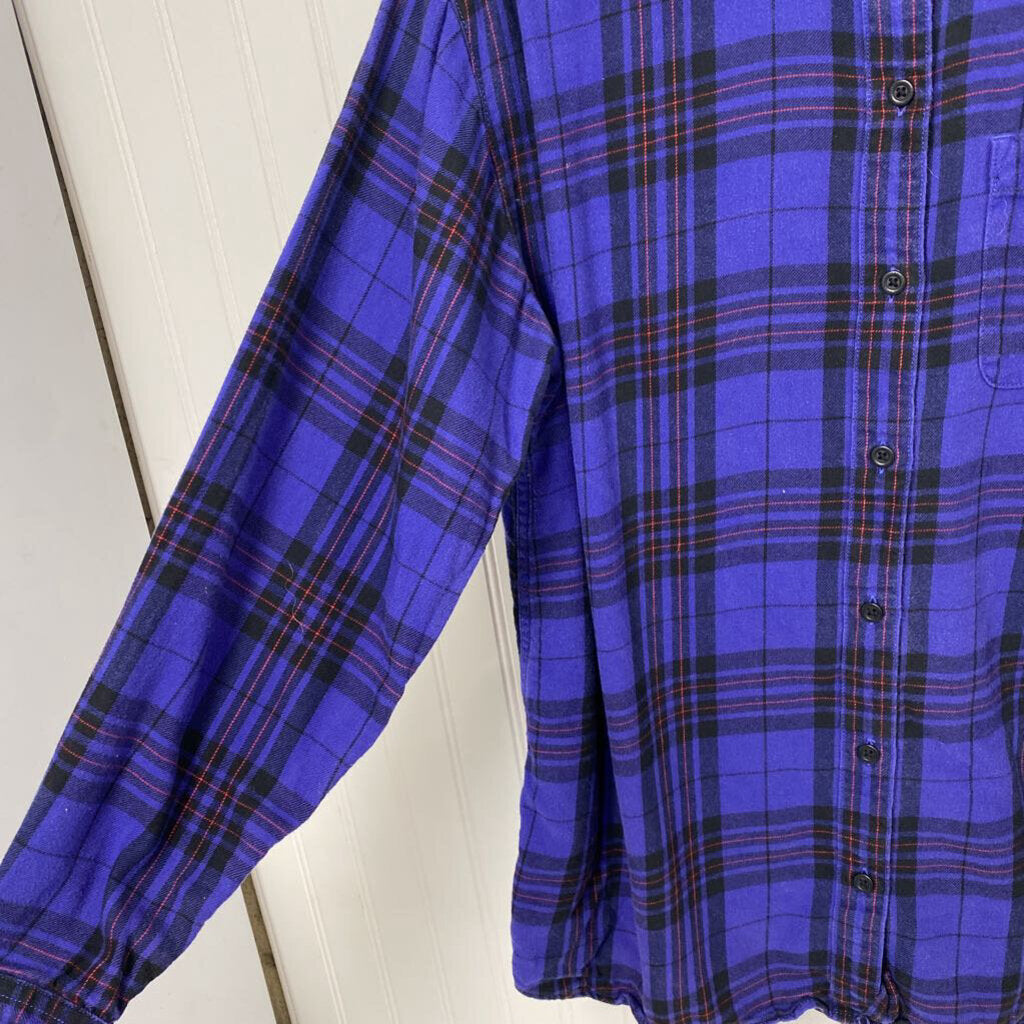 BLUE PLAID FLANNEL SHIRT