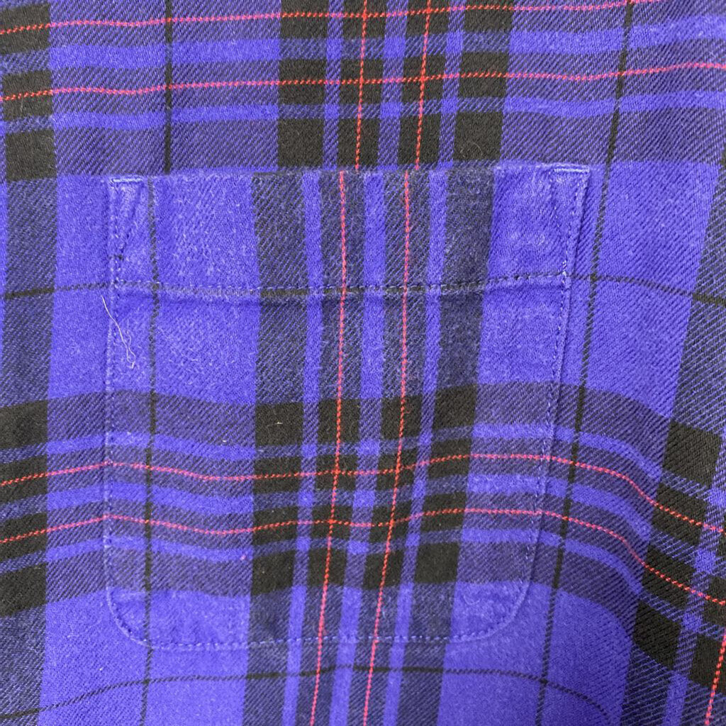 BLUE PLAID FLANNEL SHIRT