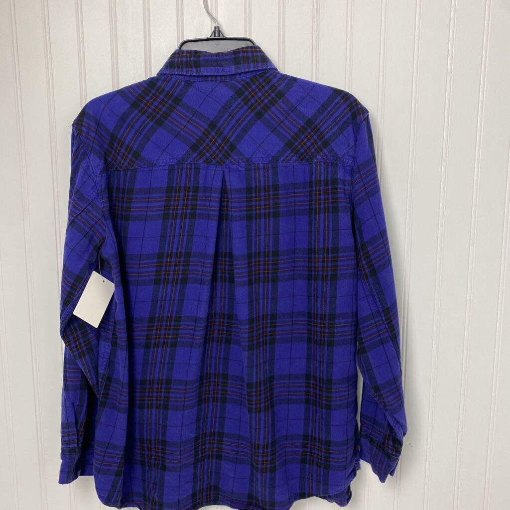 BLUE PLAID FLANNEL SHIRT