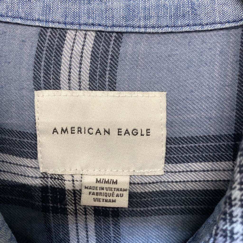 CROPPED BUTTON UP FLANNEL SHIRT