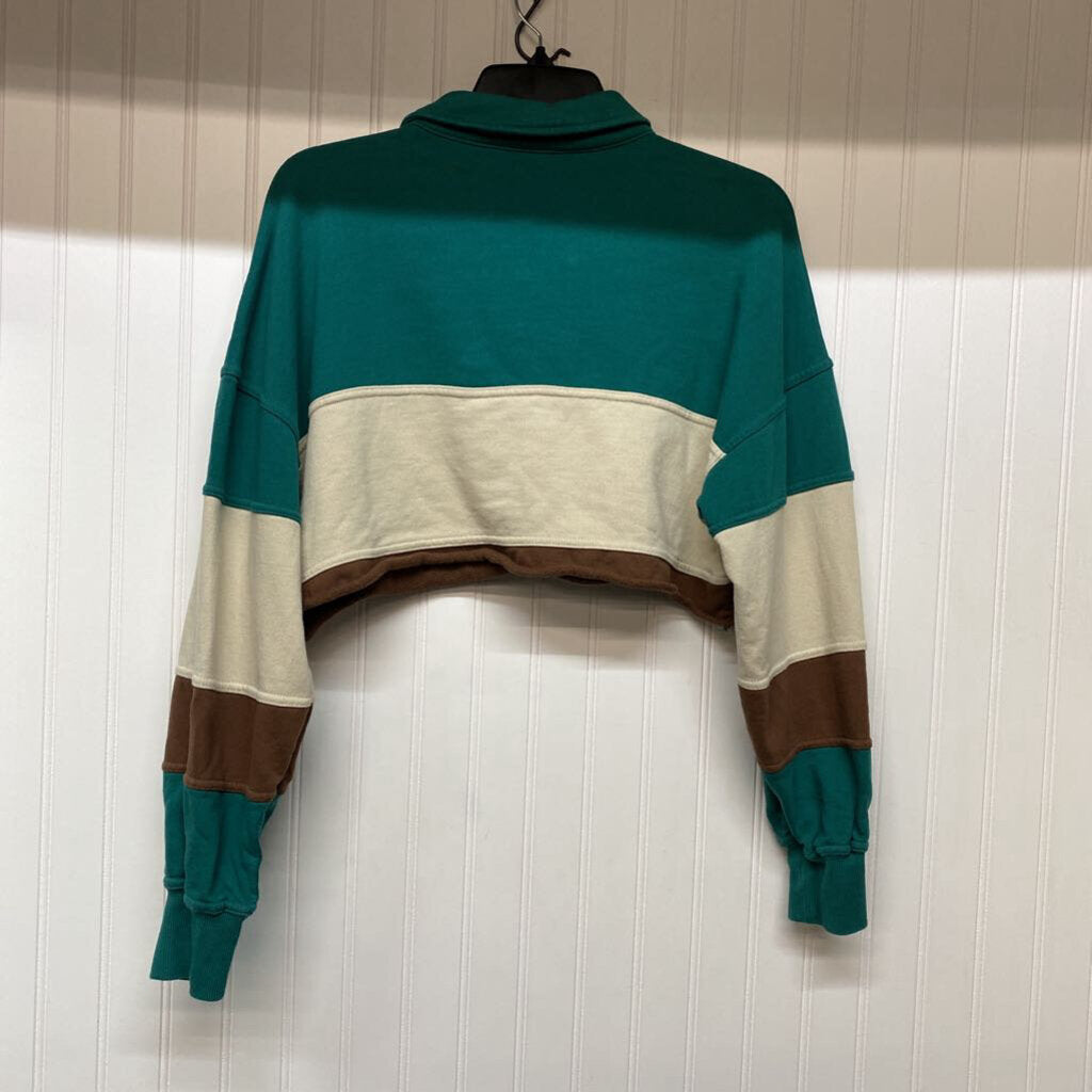 LONG SLEEVE CROPPED POLO SHIRT