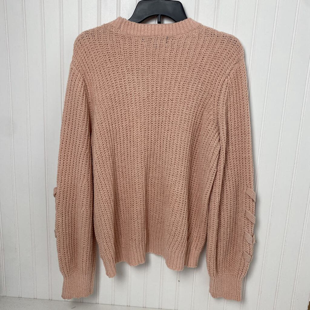 *KEYHOLE V NECK SWEATER