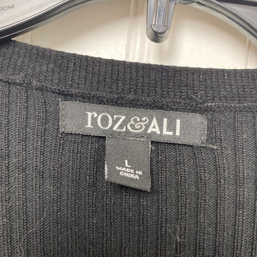*RIBBED LONG SLEEVE CARDIGAN